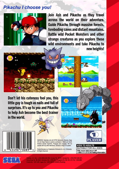 Pocket Monsters (Homebrew) (Hack) — Box back